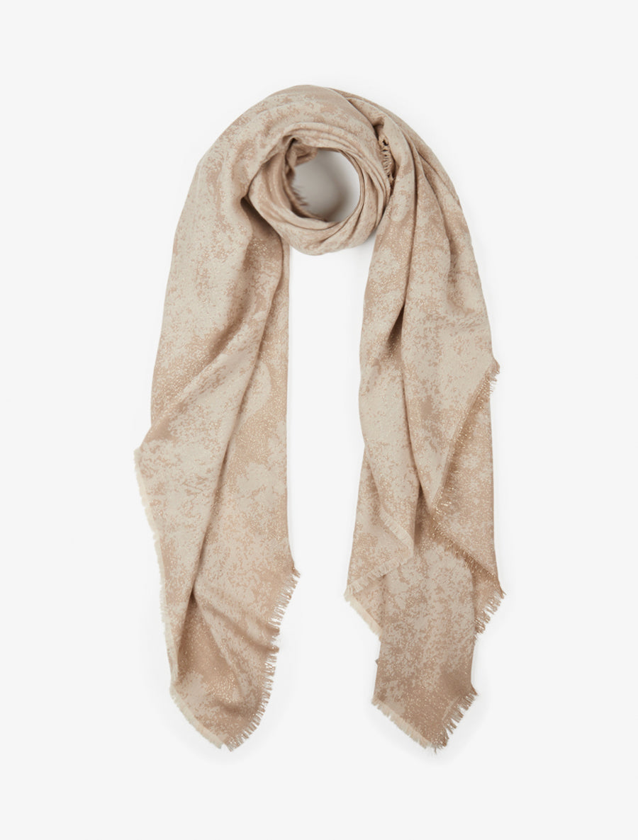 Foulard à imprimé tapisserie irisé - Beige - 1