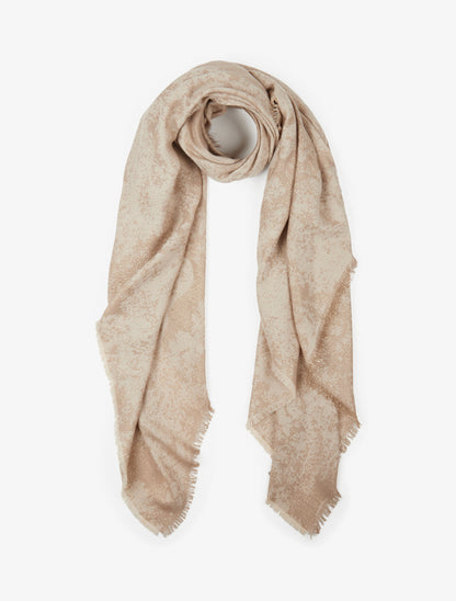 Foulard à imprimé tapisserie irisé - Beige - 1