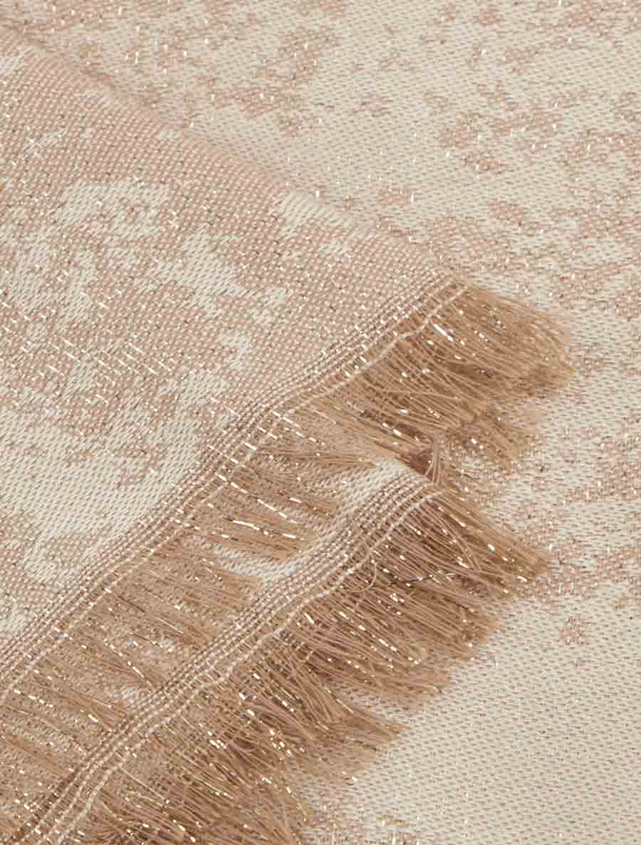 Foulard à imprimé tapisserie irisé - Beige - 3