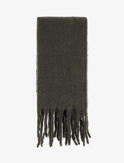 Echarpe duveteuse à franges - Kaki - 2