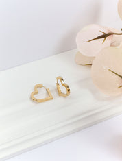 Créoles en forme de coeur - Or - 1