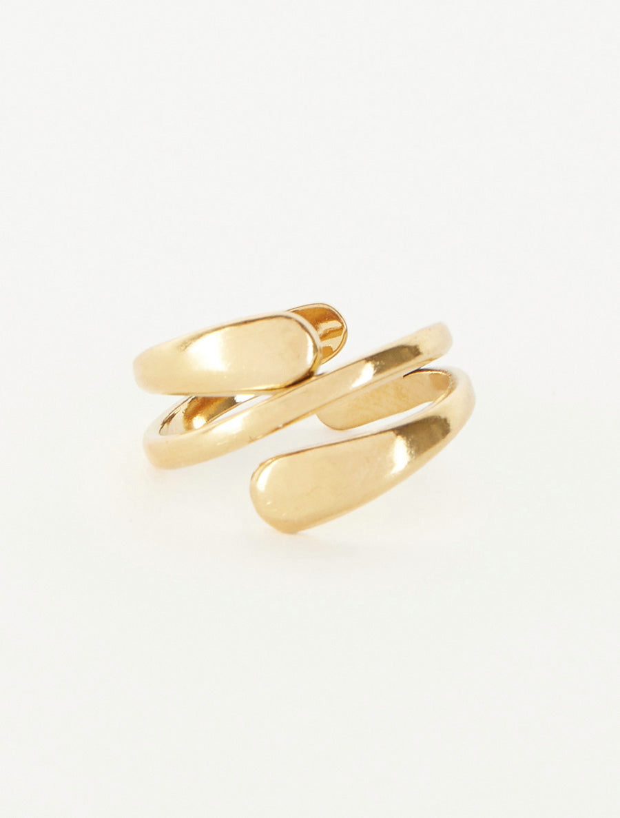 Bague ajustable effet croisé - Or - 3