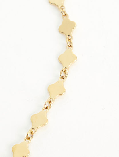 Collier lasso en maille fantaisie - Or - 3