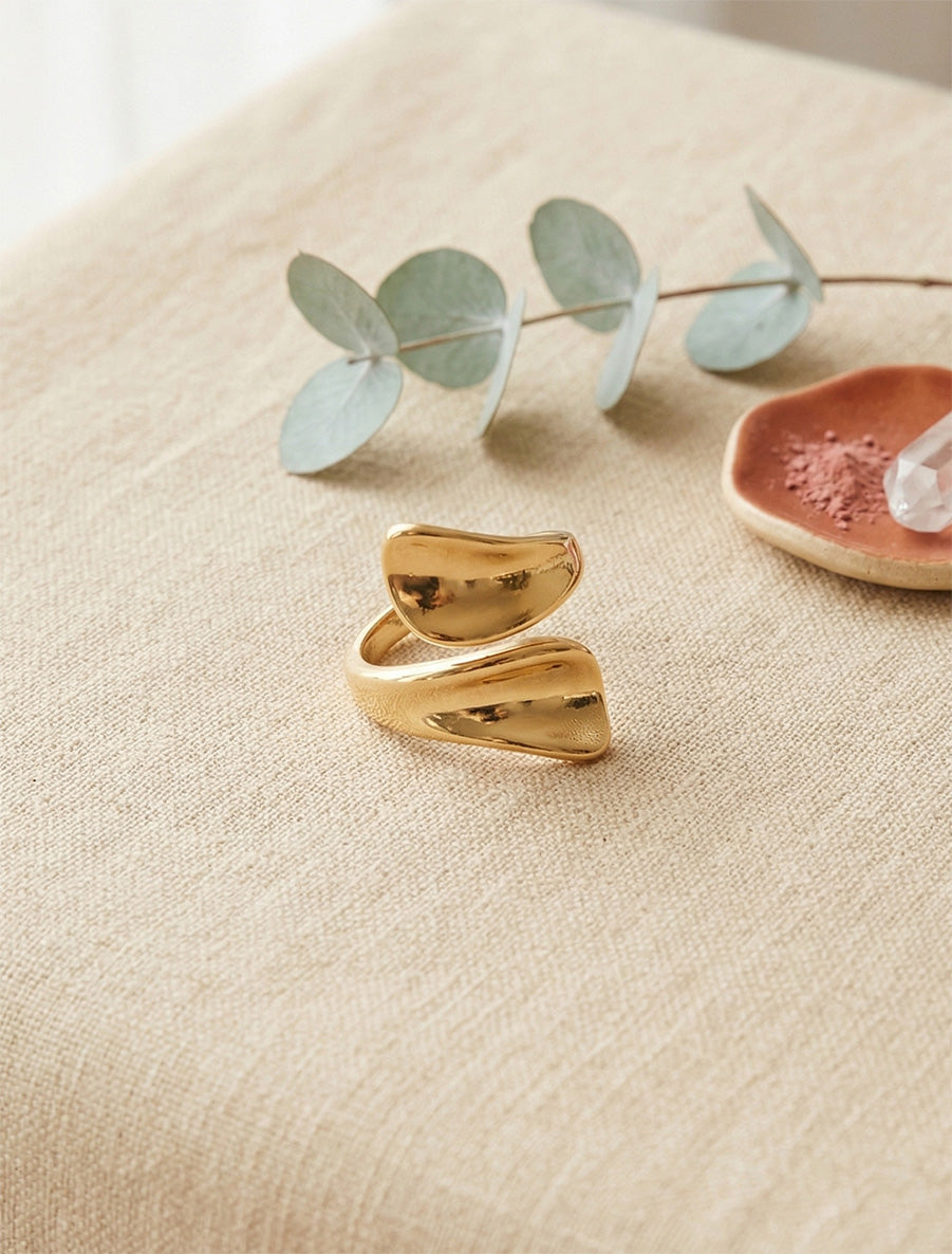 Bague courbe audacieuse - Or - 1