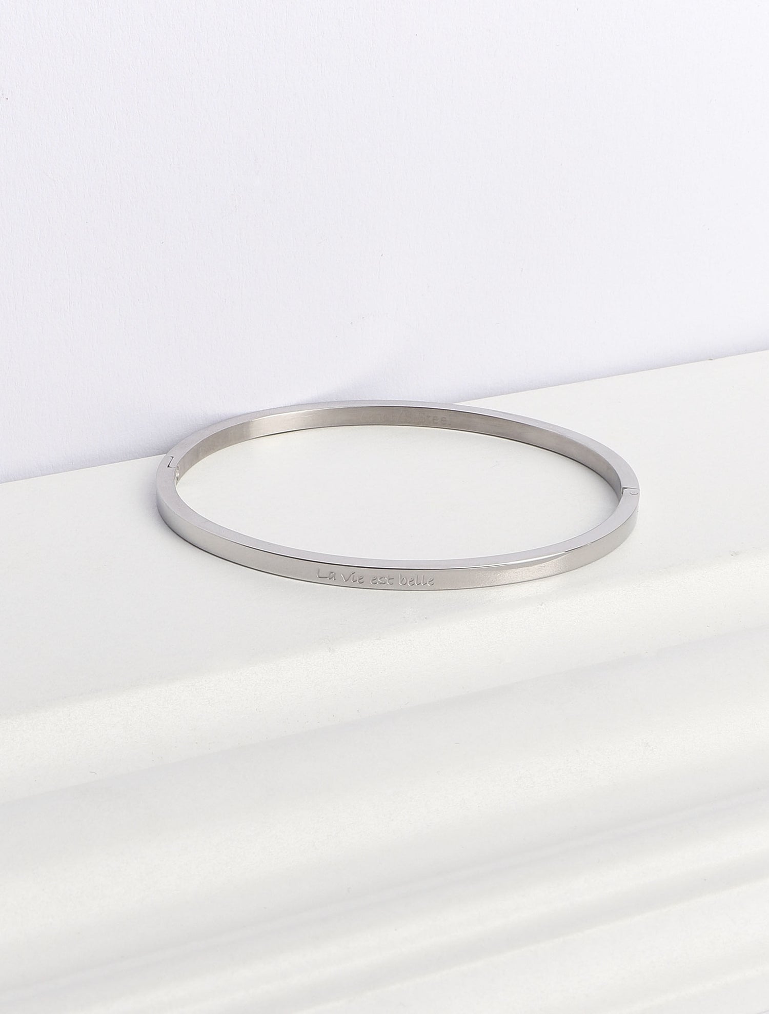 Bracelet à message gravé - Argent - 1