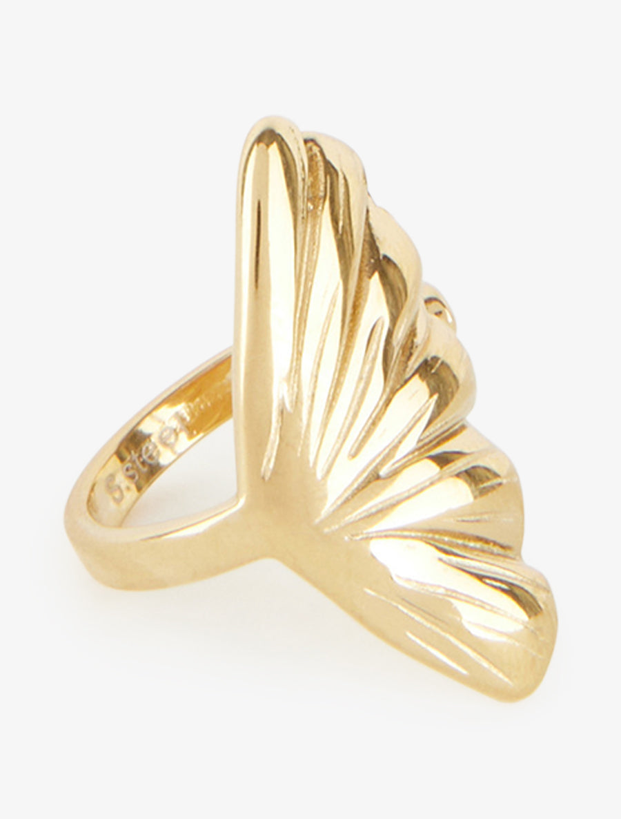 Bague feuille de ginkgo - Or - 2