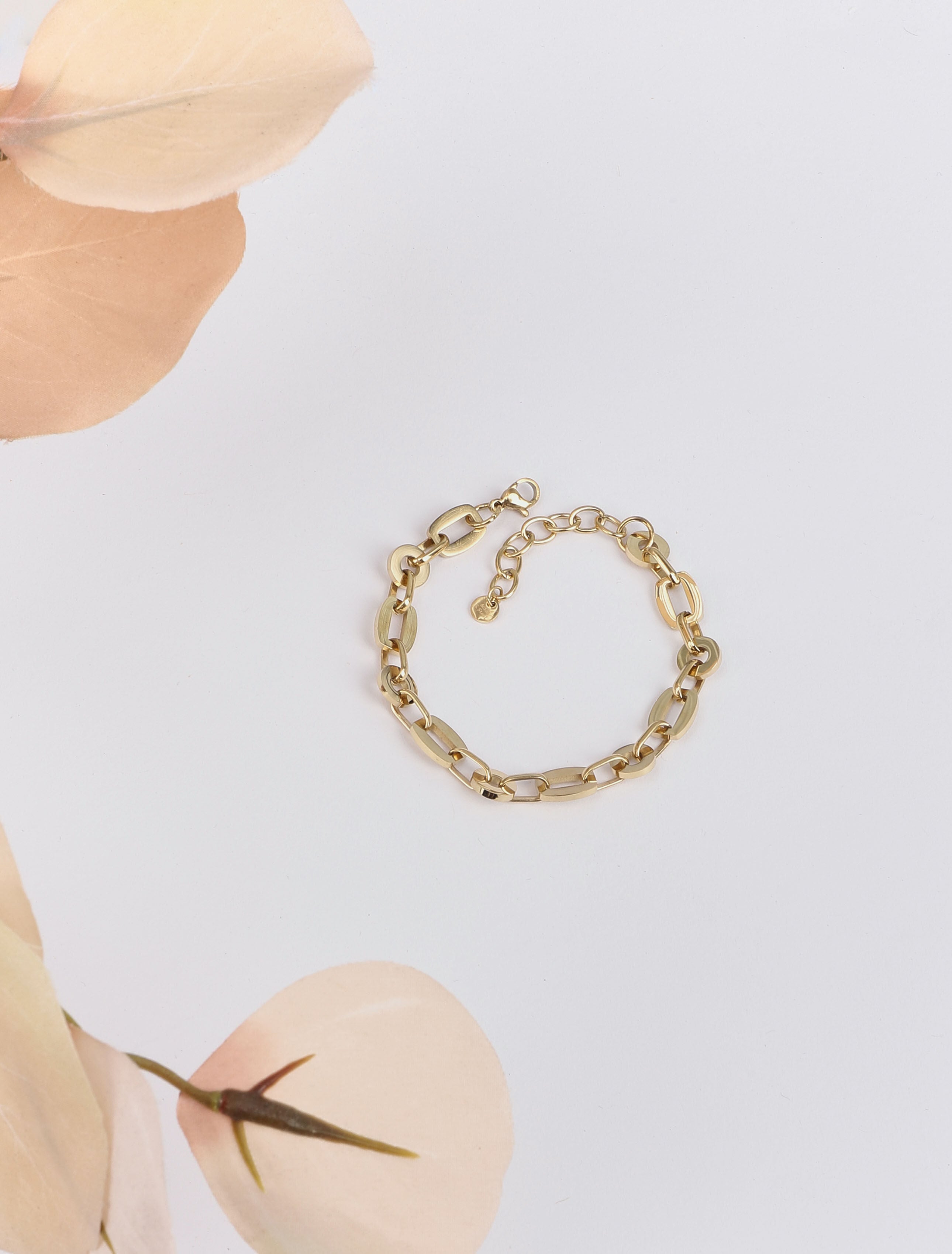 Bracelet en maille jaseron - Or - 3