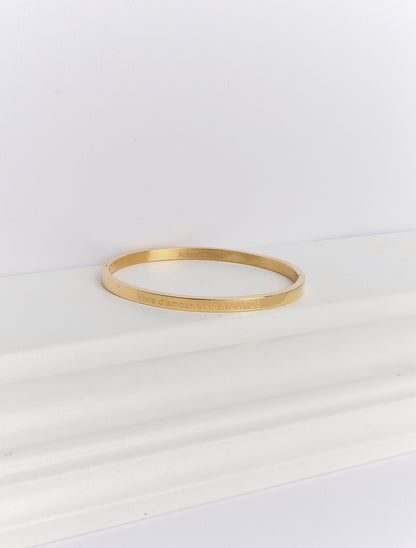 Bracelet à message gravé - Or - 1