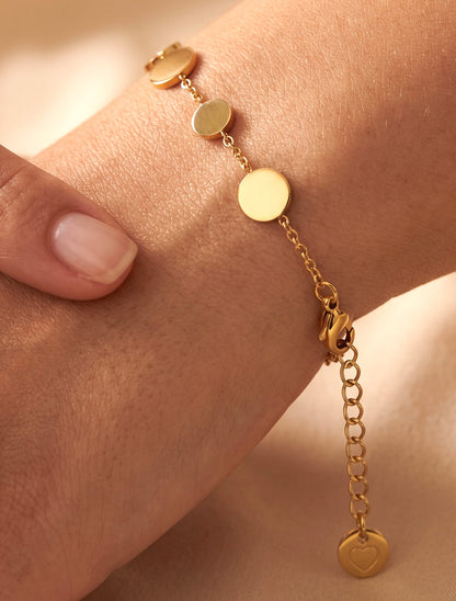 Bracelet à charms ronds - Or - 1
