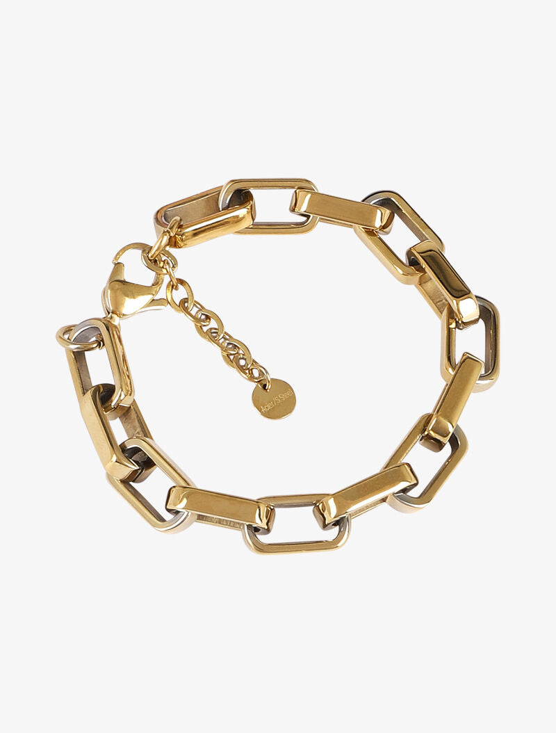 Bracelet en maille forçat épaisse - Or - 2