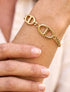 Bracelet en maille gourmette et style marin - Or - 1
