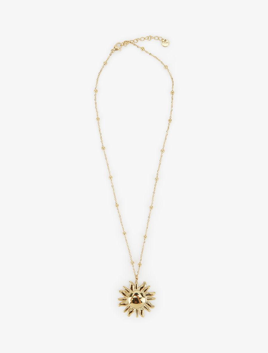 Collier à motif soleil - Or - 2
