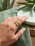 Bague ouverte effet martelé - Or - 1