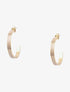 Créoles à motifs striés - Or/blanc - 3
