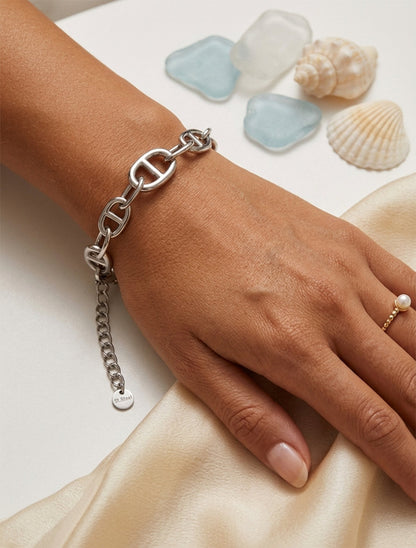 Bracelet maillons marins - Argent - 1