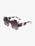 Lunettes de soleil carrées oversize - Blanc/marron - 1