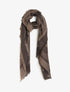 Echarpe carrée irisée à motif pois - Marron - 1