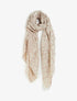 Echarpe carrée à motif léopard irisé - Beige - 1
