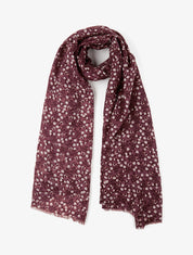 Foulard à imprimé baies irisées - Bordeaux - 1