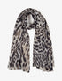 Echarpe en laine mélangée imprimé léopard - Beige - 1
