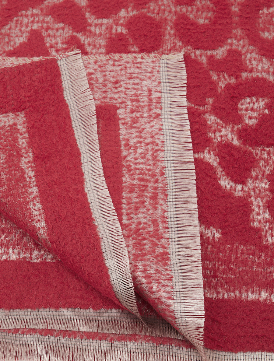 Echarpe molletonnée à motif léopard - Bordeaux - 3