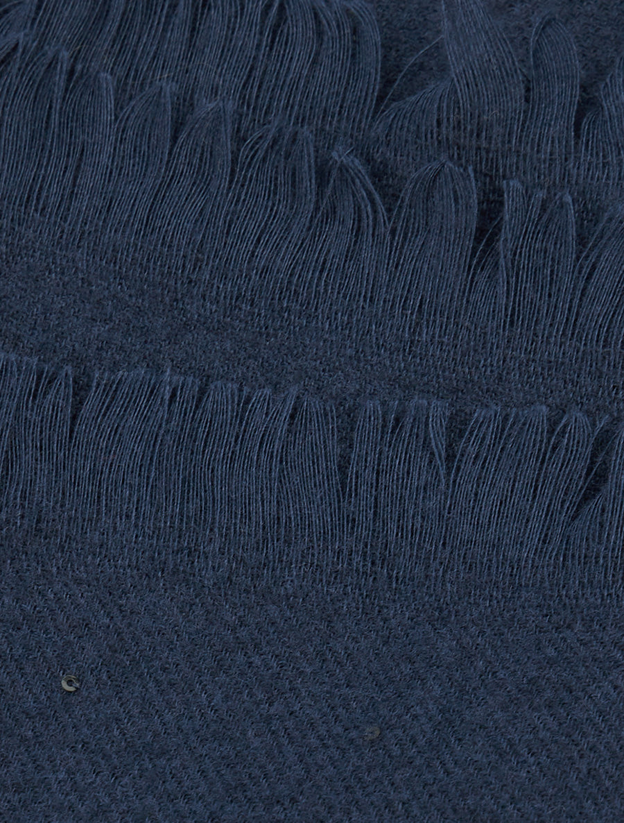 Echarpe coton mélangé à sequins - Marine - 3