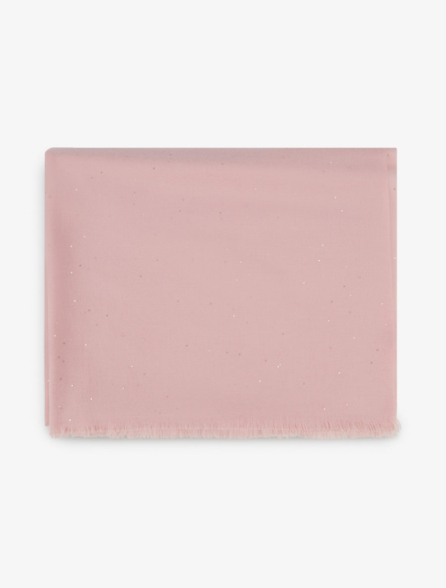 Echarpe coton mélangé à sequins - Rose - 2