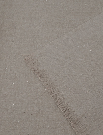 Echarpe coton mélangé à sequins - Taupe - 3