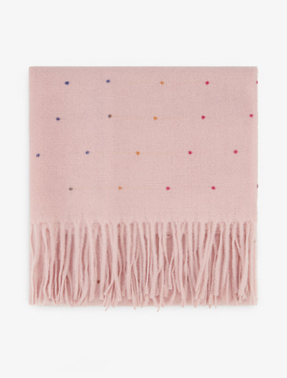 Echarpe à pois multicolore - Rose - 2
