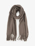 Echarpe uni à franges - Taupe - 1