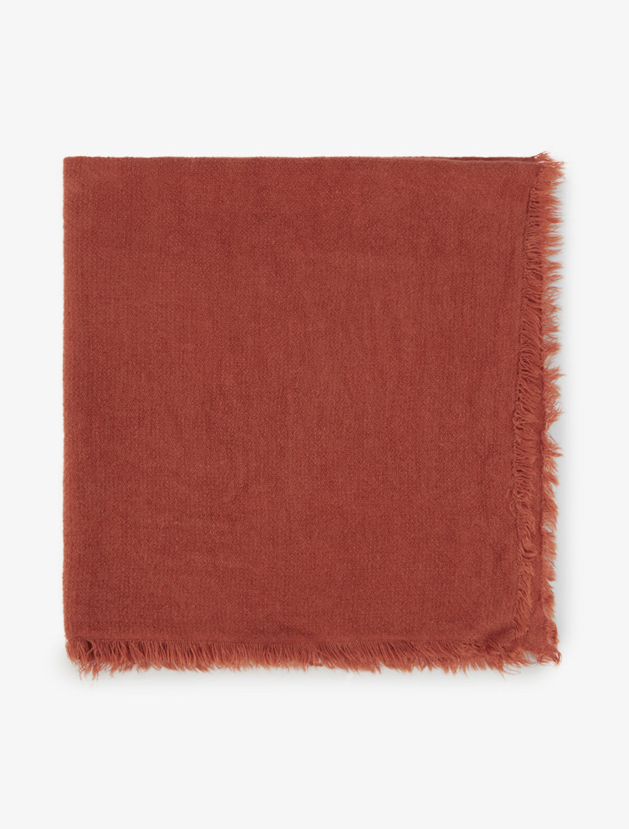 Foulard uni à bords effilochés - Orange - 2