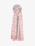 Foulard à carreaux et détails lamés - Rose - 1