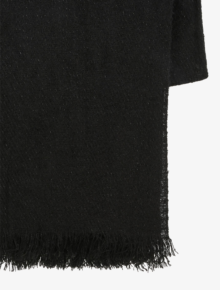 Echarpe irisée à bords frangés - Noir - 3