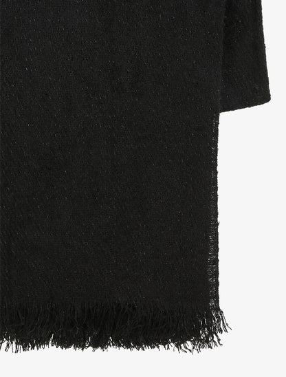 Echarpe irisée à bords frangés - Noir - 3