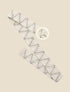 Ceinture bi-matière à sangle en zig-zag - Écru - 1