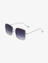 Lunettes de soleil carrées oversize - Noir/argent - 1