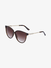 Lunettes cat eye branches à strass - Marron - 1