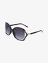 Lunettes ovales oversize à charnières stylisées - Noir/or - 1