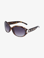 Lunettes wayfarer arrondies - Léopard - 1