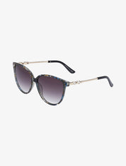 Lunettes cat eye branches à strass - Bleu - 1