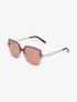 Lunettes carrées à branches stylisées - Rose - 2