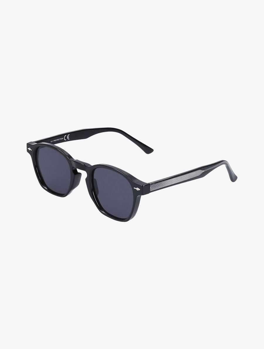 Lunettes ovales à verres semi opaques - Noir - 2