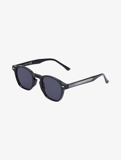 Lunettes ovales à verres semi opaques - Noir - 2