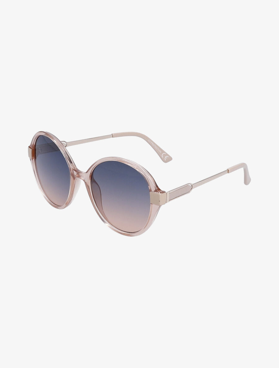 Lunettes ovales oversize - Beige - 1