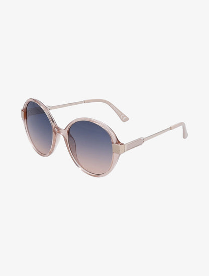 Lunettes ovales oversize - Beige - 1