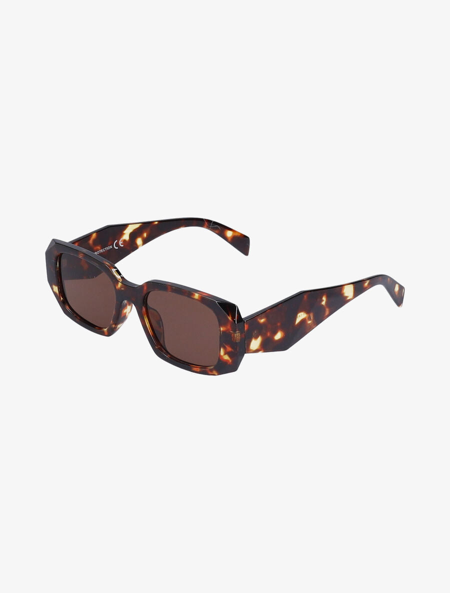 Lunettes rectangulaires à branches texturées - Léopard - 1
