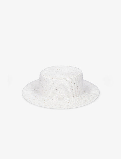 Canotier à sequins - Blanc - 3