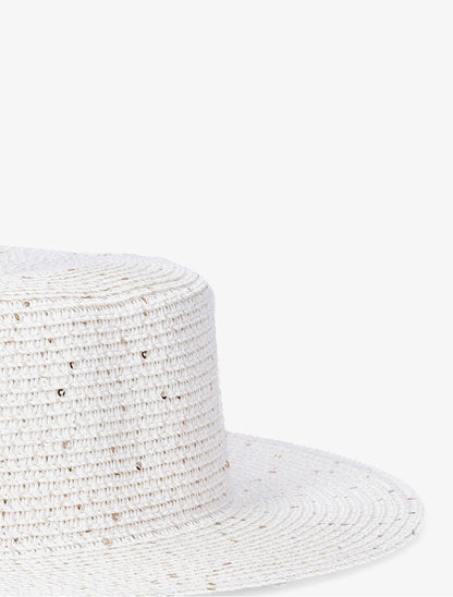 Canotier à sequins - Blanc - 2