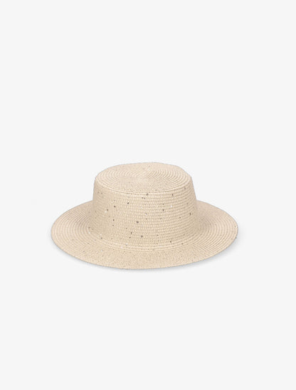 Canotier à sequins - Beige - 3