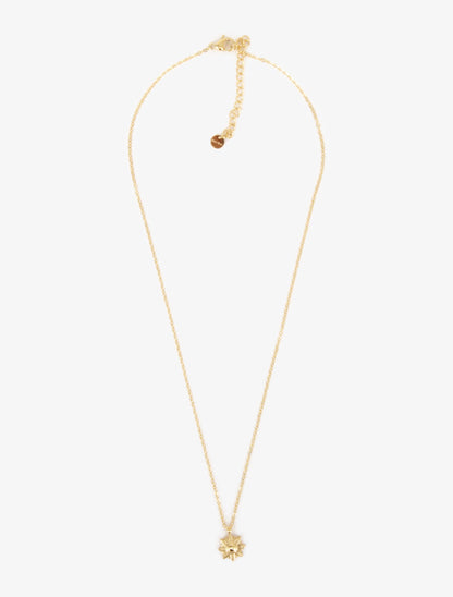 Collier à pendentif fleur stylisée - Or - 1